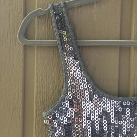 Express Silver Sequin Camisole Tank Top XS NWT evening Top night out NYE… - Picture 4 of 8